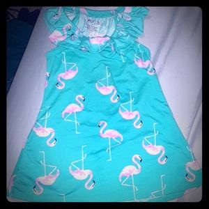 Sleeveless flamingo dress
